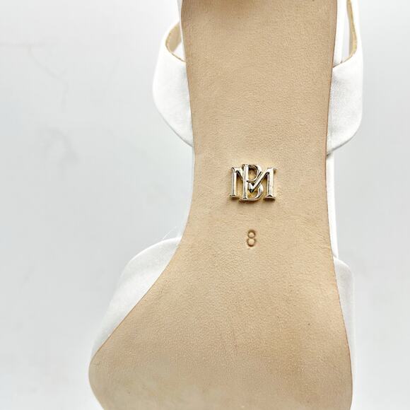 Badgley Mischka Womens Kalista Stiletto Heel US 8M EU 38.5 White Satin NIB - Picture 11 of 12